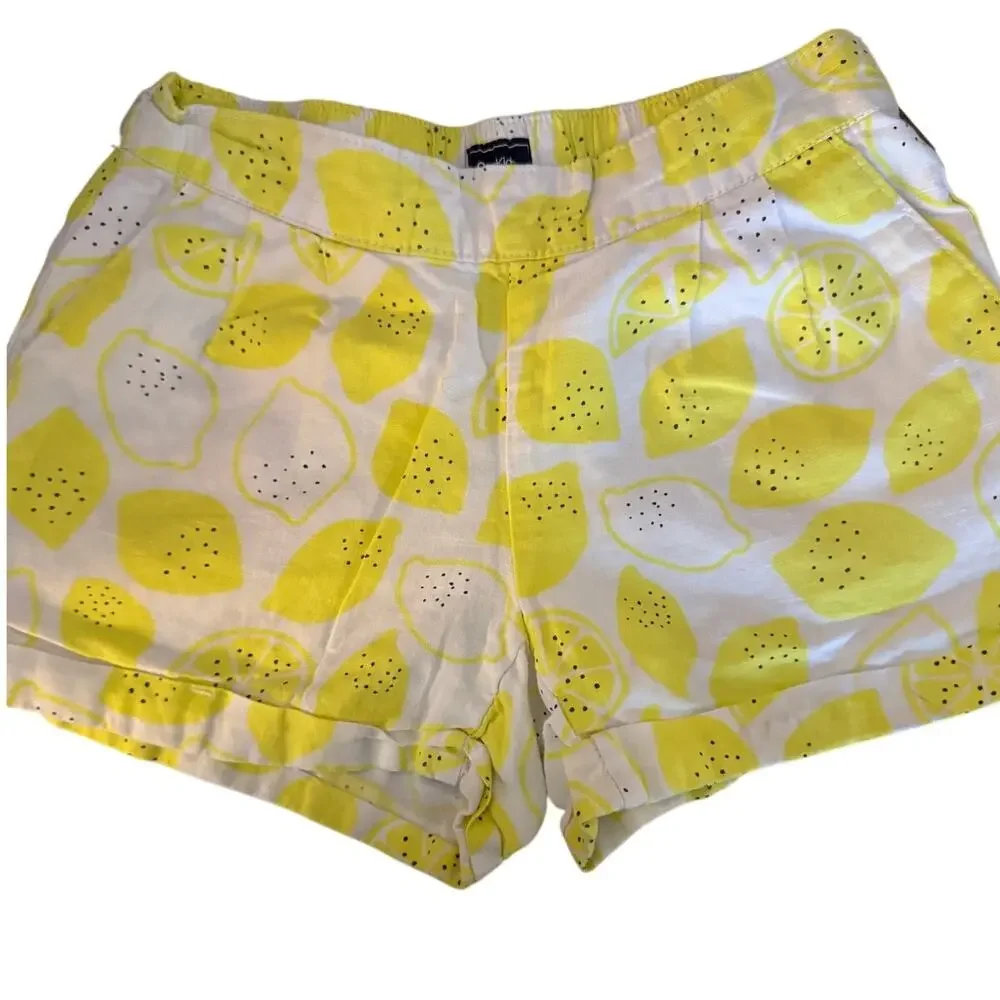 Gap white and yellow lemon Shorts size 8